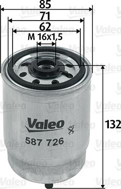 Valeo 587726 - Fuel filter autospares.lv
