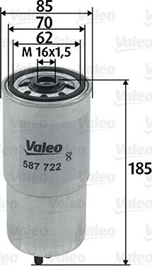 Valeo 587722 - Fuel filter autospares.lv