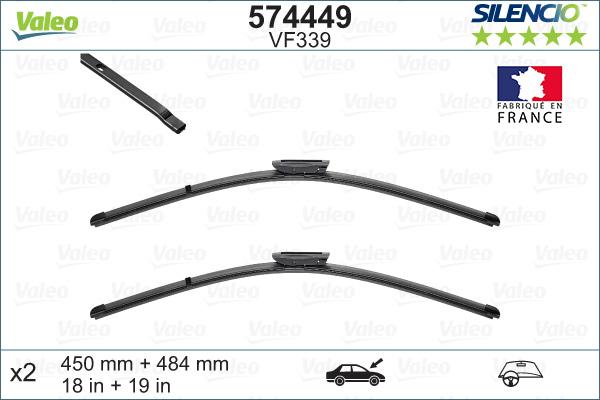 Valeo 574449 - Wiper Blade autospares.lv