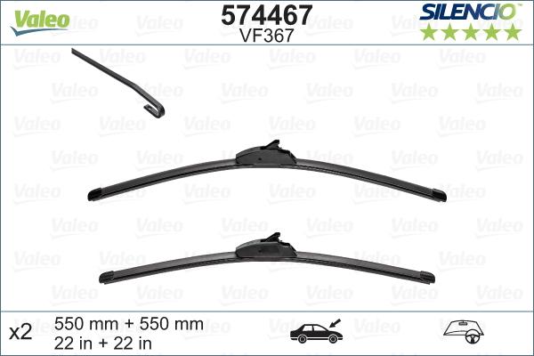 Valeo 574467 - Wiper Blade autospares.lv