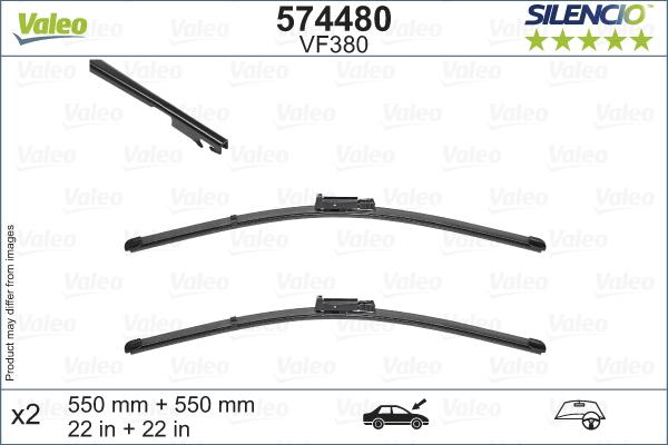 Valeo 574480 - Wiper Blade autospares.lv