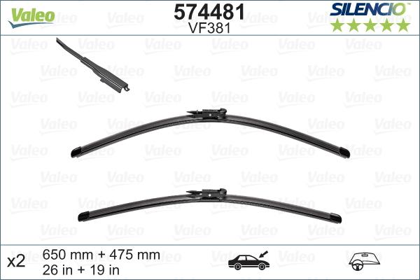 Valeo 574481 - Wiper Blade autospares.lv