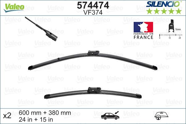 Valeo 574474 - Wiper Blade autospares.lv