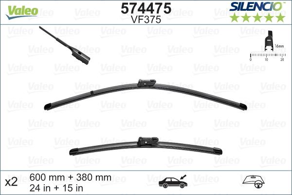 Valeo 574475 - Wiper Blade autospares.lv