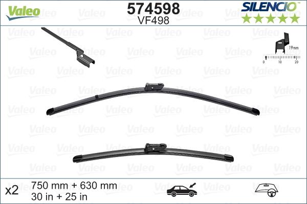 Valeo 574598 - Wiper Blade autospares.lv