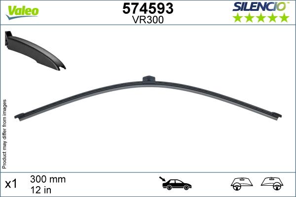 Valeo 574593 - Wiper Blade autospares.lv