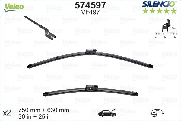 Valeo 574597 - Wiper Blade autospares.lv