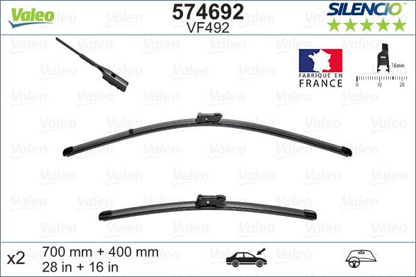 Valeo 574692 - Wiper Blade autospares.lv