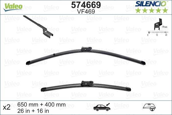 Valeo 574669 - Wiper Blade autospares.lv