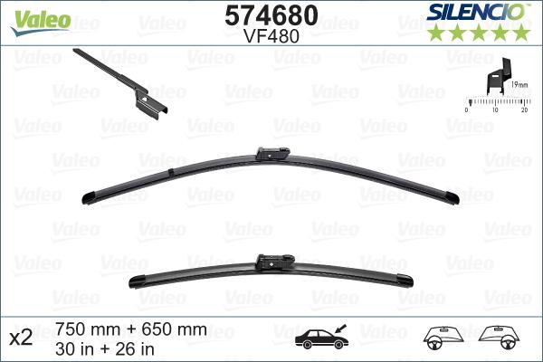 Valeo 574680 - Wiper Blade autospares.lv