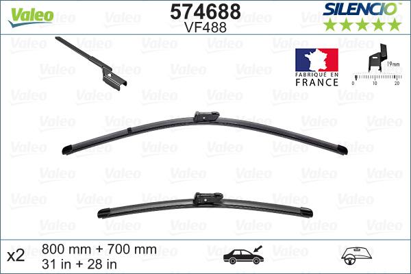 Valeo 574688 - Wiper Blade autospares.lv