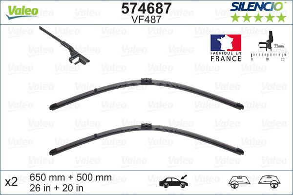 Valeo 574687 - Wiper Blade autospares.lv