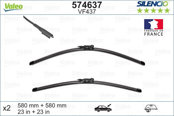 Valeo 574637 - Wiper Blade autospares.lv