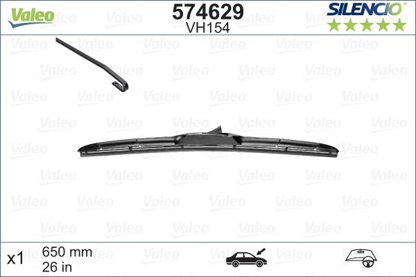 Valeo 574629 - Wiper Blade autospares.lv