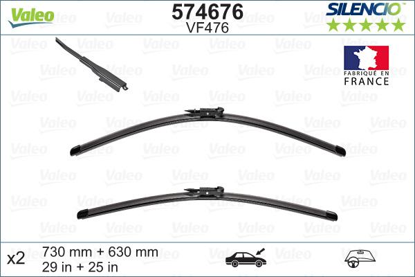 Valeo 574676 - Wiper Blade autospares.lv