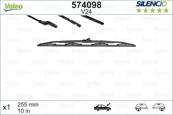 Valeo 574098 - Wiper Blade autospares.lv