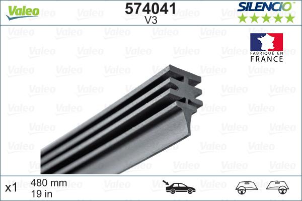 Valeo 574041 - Wiper Blade Rubber autospares.lv