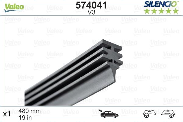 Valeo 574041 - Wiper Blade Rubber autospares.lv