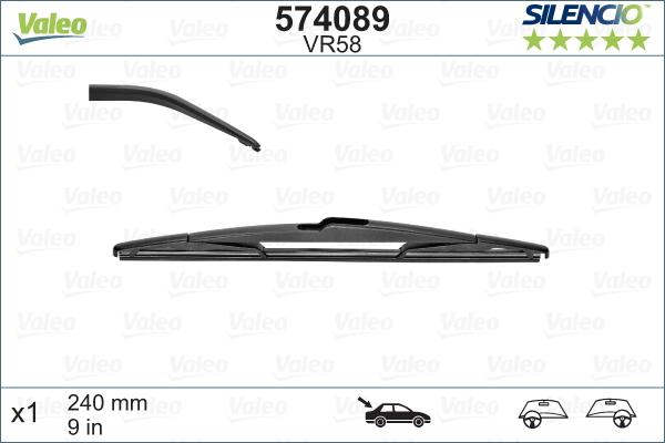 Valeo 574089 - Wiper Blade autospares.lv