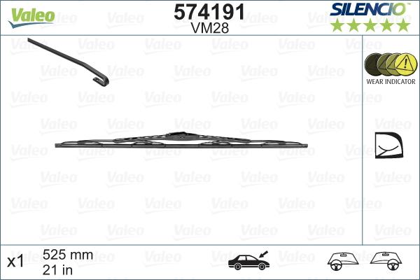 Valeo 574191 - Wiper Blade autospares.lv