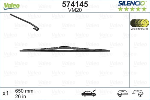 Valeo 574145 - Wiper Blade autospares.lv