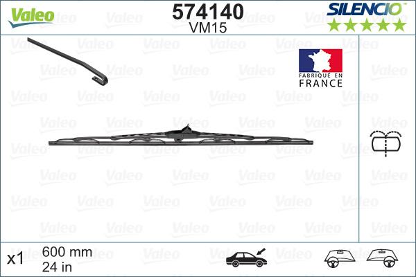 Valeo 574140 - Wiper Blade autospares.lv