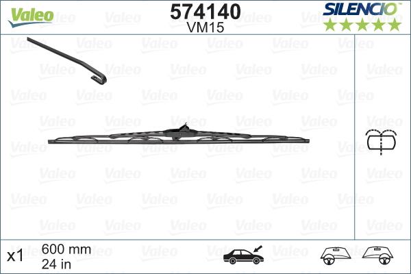 Valeo 574140 - Wiper Blade autospares.lv