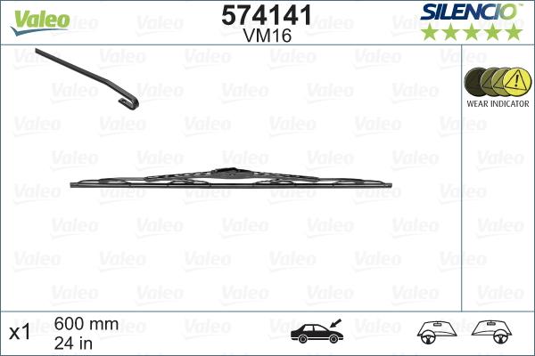 Valeo 574141 - Wiper Blade autospares.lv