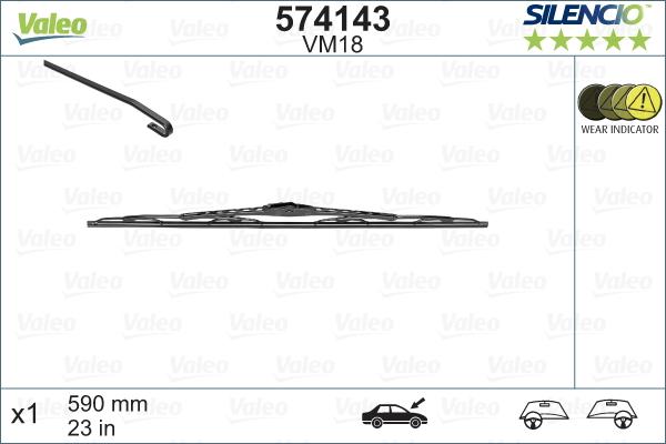 Valeo 574143 - Wiper Blade autospares.lv