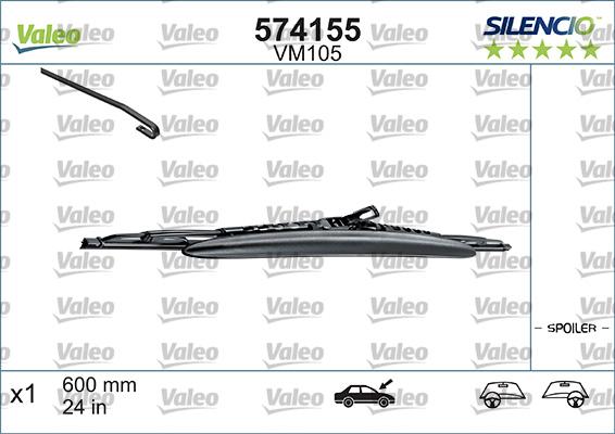 Valeo 574155 - Wiper Blade autospares.lv