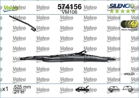 Valeo 574156 - Wiper Blade autospares.lv