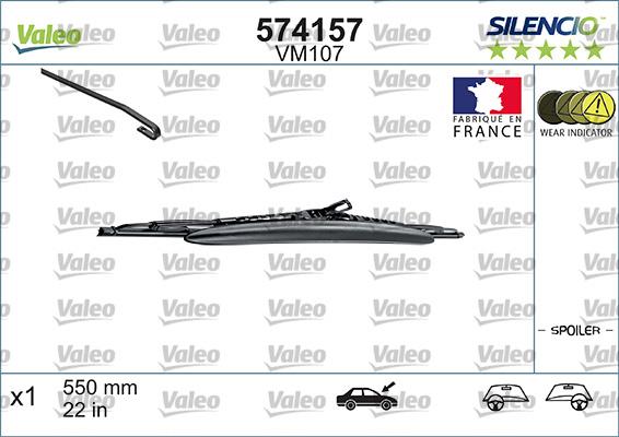 Valeo 574157 - Wiper Blade autospares.lv