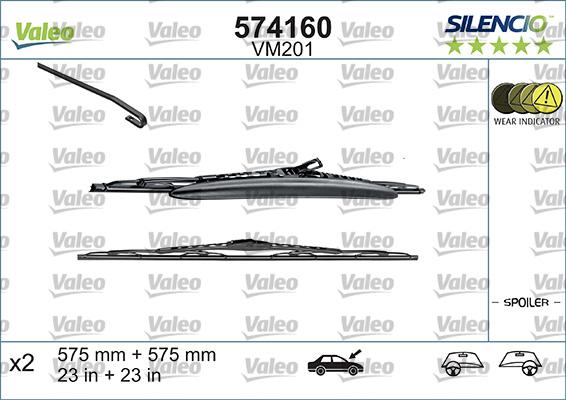 Valeo 574160 - Wiper Blade autospares.lv