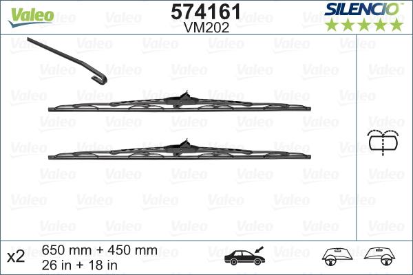 Valeo 574161 - Wiper Blade autospares.lv