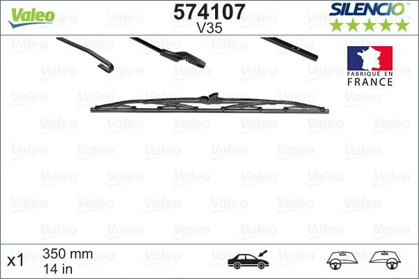 Valeo 574107 - Wiper Blade autospares.lv