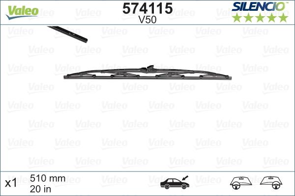 Valeo 574115 - Wiper Blade autospares.lv