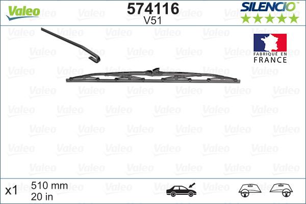 Valeo 574116 - Wiper Blade autospares.lv