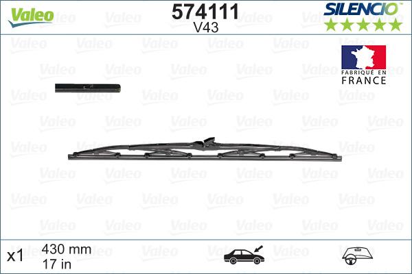 Valeo 574111 - Wiper Blade autospares.lv