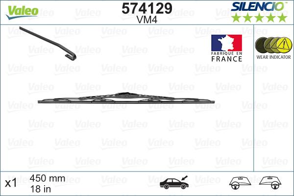 Valeo 574129 - Wiper Blade autospares.lv