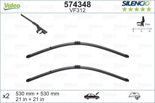 Valeo 574348 - Wiper Blade autospares.lv