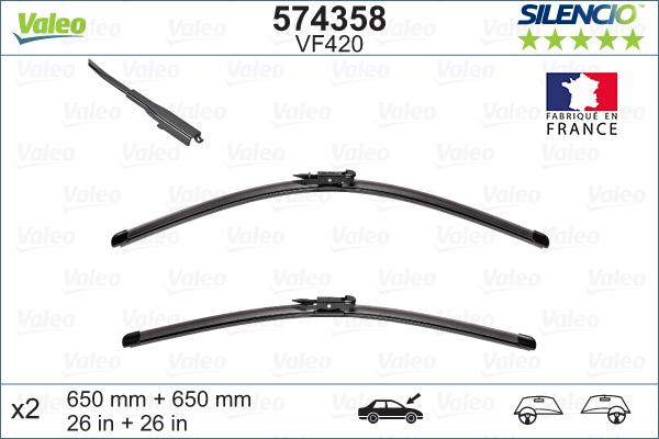 Valeo 574358 - Wiper Blade autospares.lv