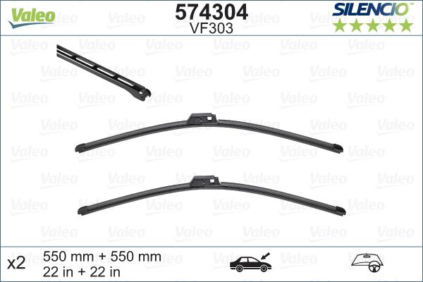 Valeo 574304 - Wiper Blade autospares.lv