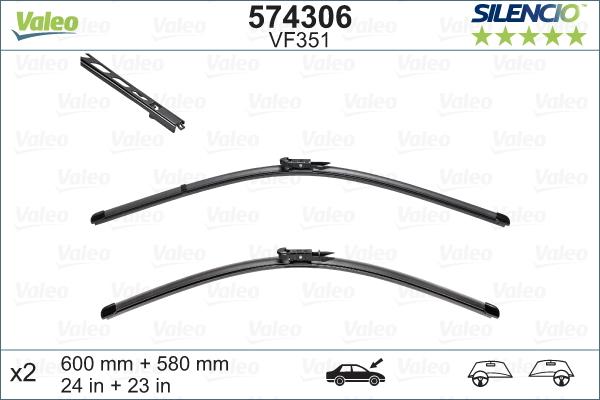 Valeo 574306 - Wiper Blade autospares.lv