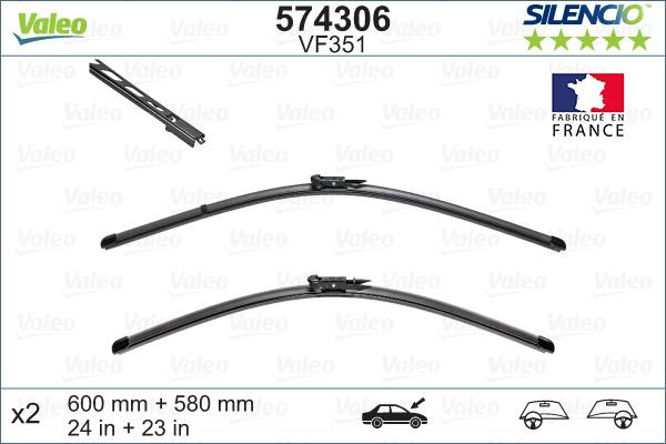 Valeo 574306 - Wiper Blade autospares.lv