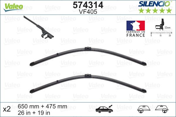 Valeo 574314 - Wiper Blade autospares.lv