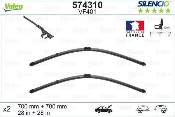 Valeo 574310 - Wiper Blade autospares.lv