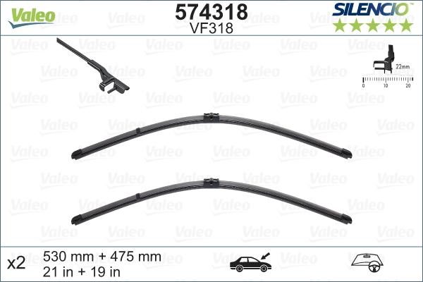 Valeo 574318 - Wiper Blade autospares.lv