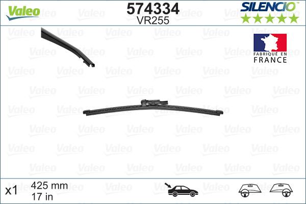 Valeo 574334 - Wiper Blade autospares.lv