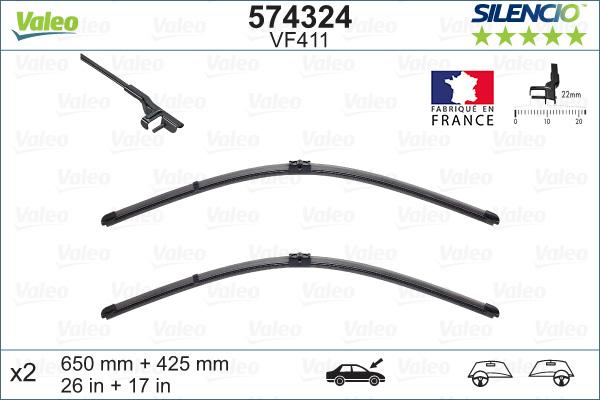 Valeo 574324 - Wiper Blade autospares.lv