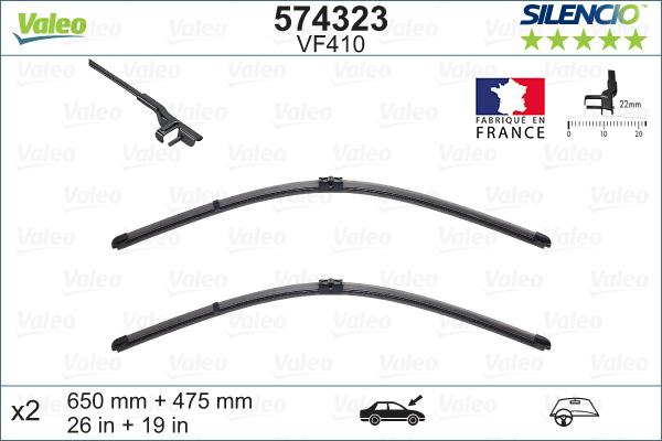 Valeo 574323 - Wiper Blade autospares.lv